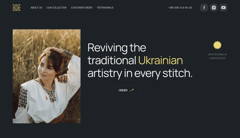 Reviving the traditional Ukrainian artistry in every stitch